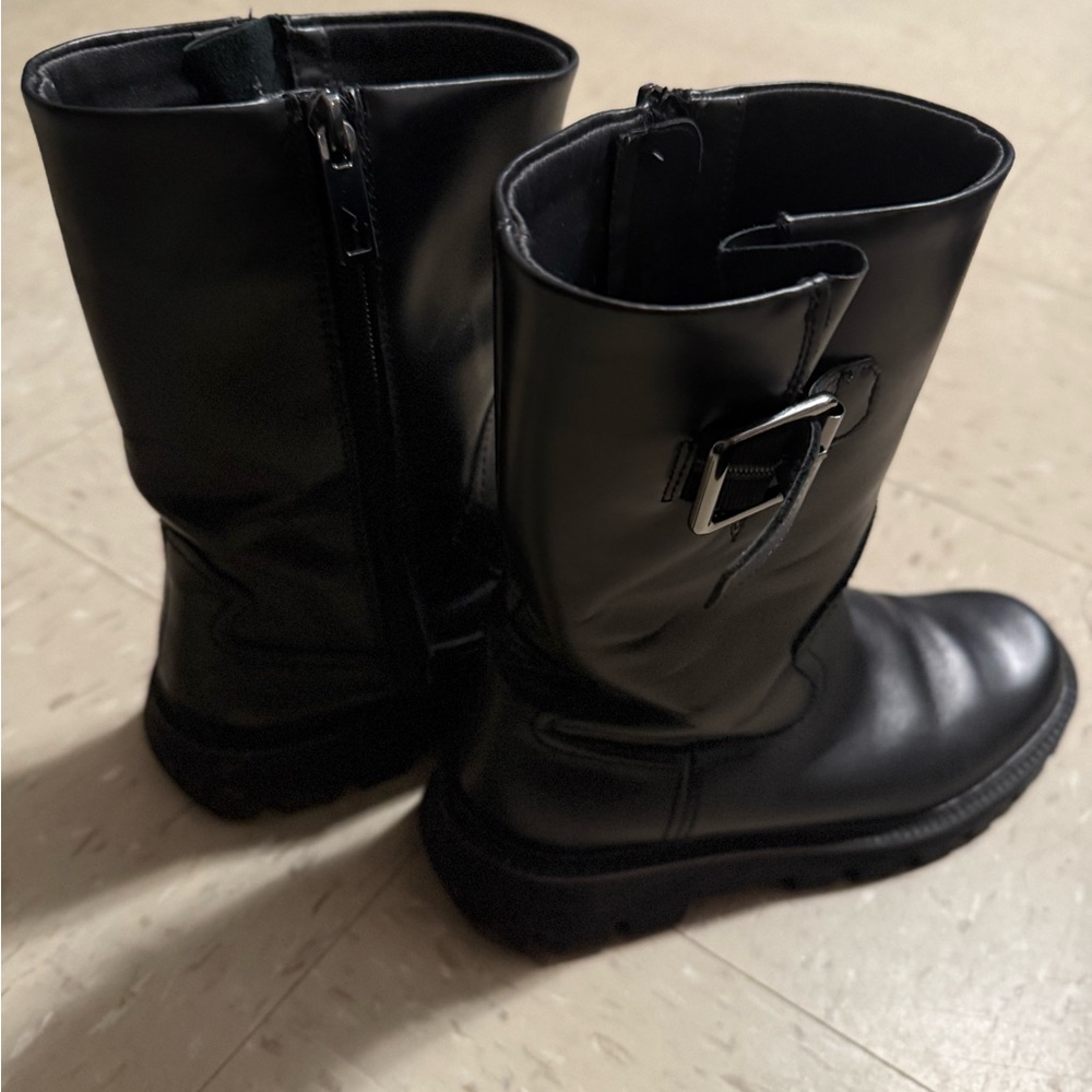 Franco Sarto Black Combat Boots